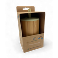 CAP BAMBOO BICCHIERE CON COPERCHIO E PAGLIA Verde Pastello