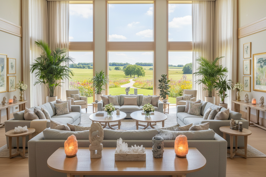 ARMONIA DI LUSSO: CRISTALLI E PIETRA VIVA PER UN SALONE DI BENESSERE TOTALE