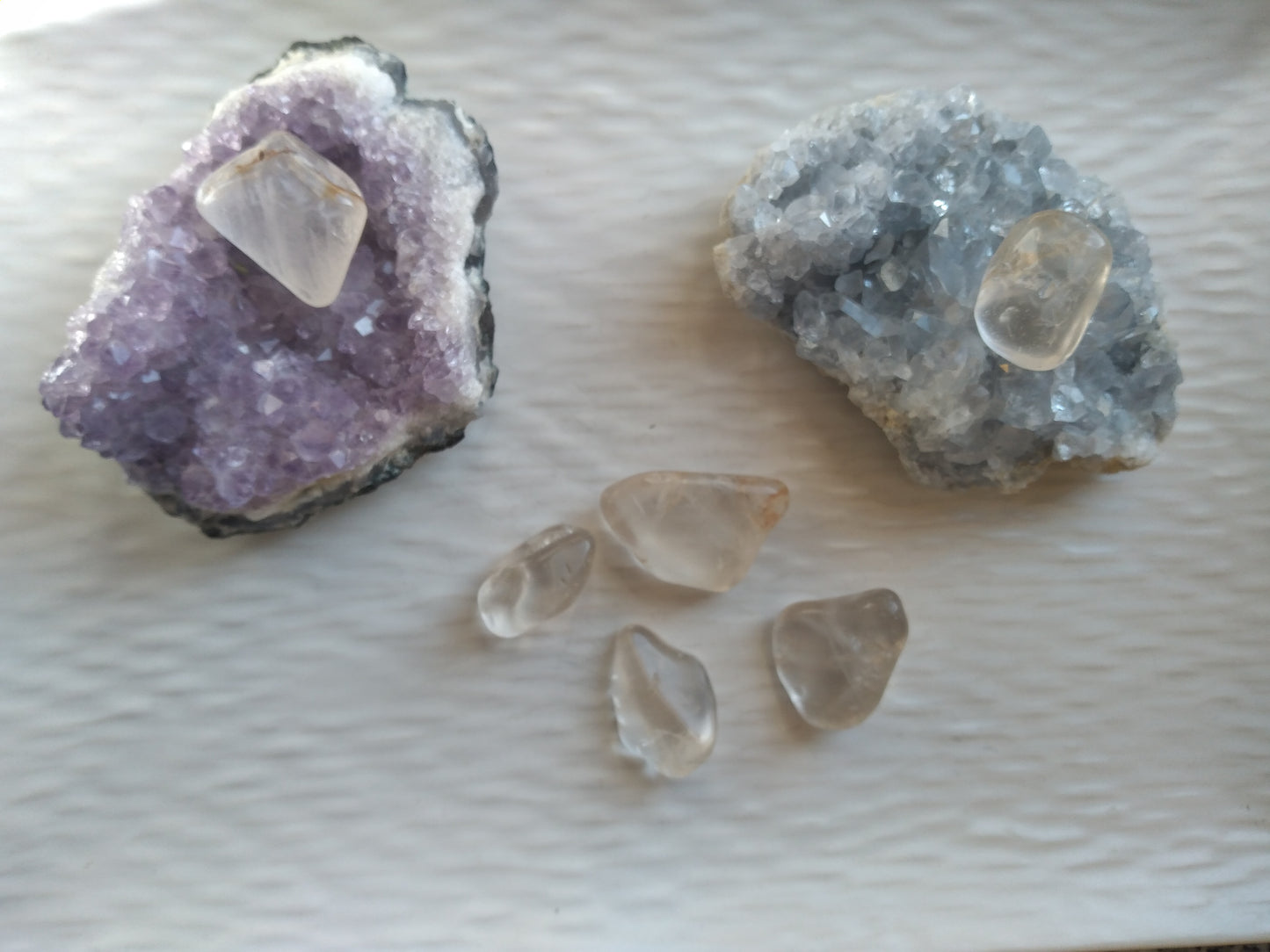 QUARZO IALINO BURATTATO CONFEZIONE 3 PZ