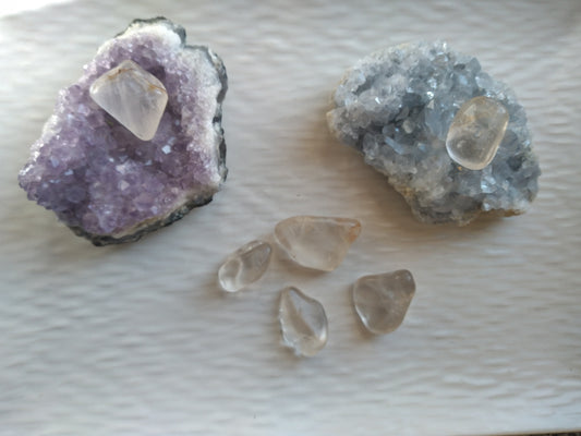 QUARZO IALINO BURATTATO CONFEZIONE 3 PZ