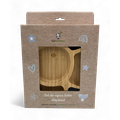 CAP BAMBOO SET PASTO BABY ELEFANTE BLU PASTELLO  (Piatto + Cucchiaio)