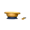 CAP BAMBOO SET PASTO BABY PANDA BLU MARINO (Ciotola + Cucchiaio)